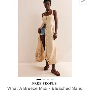 Free People Beige Midi Dress